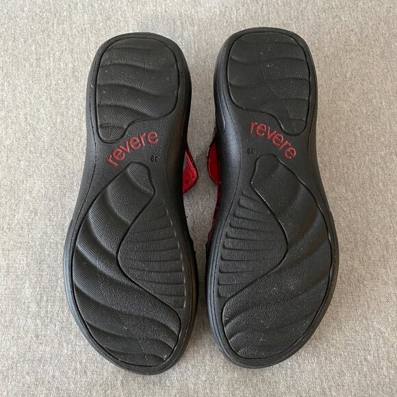 Revere Venice Sandals Red Croc Colour Leather Women’s Size 8 - Picture 7 of 11